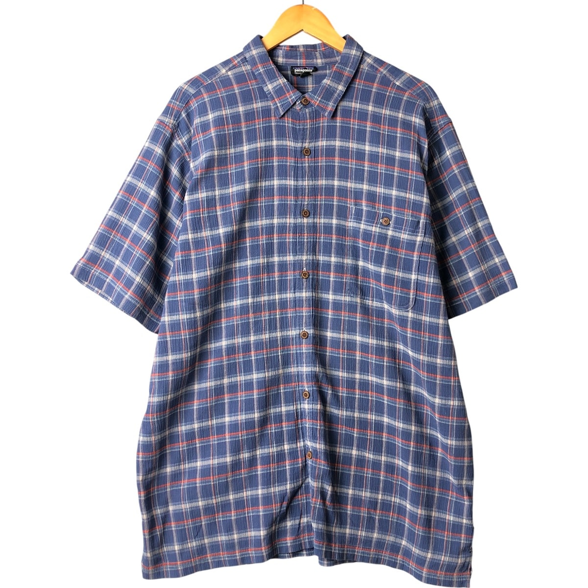 古着 パタゴニア Patagonia A/C シャツ 52921SP16 楊柳クレープ 半袖 コットン チェックシャツ ボックスシャツ メンズXXL相当/eaa567903