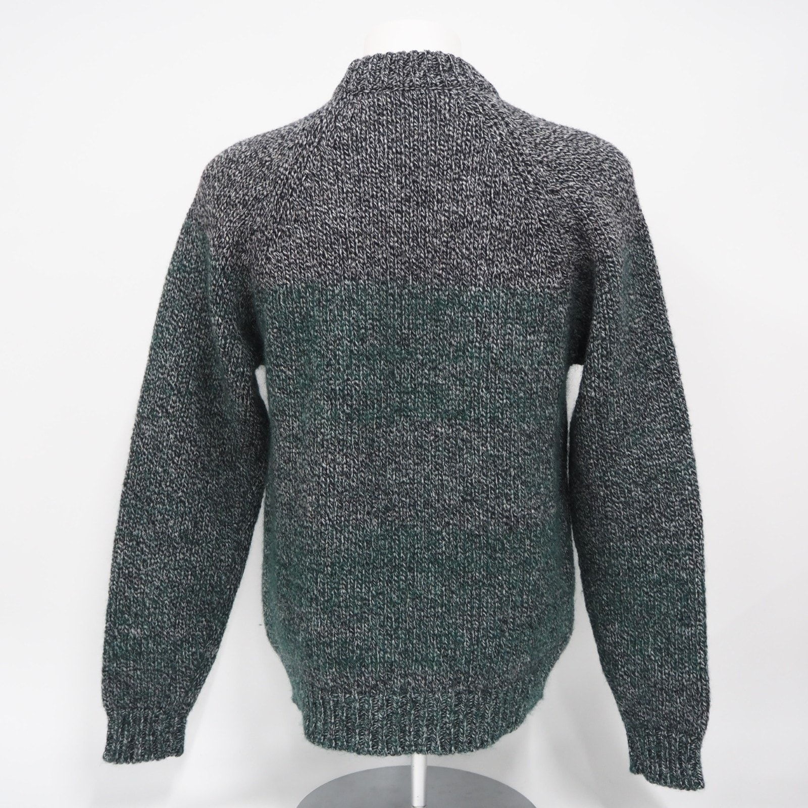 極美品 MARNI マルニ ローゲージウール モヘアメランジクルーネックニット S GCMG0077Q0 セーター グリーン ウール メンズ