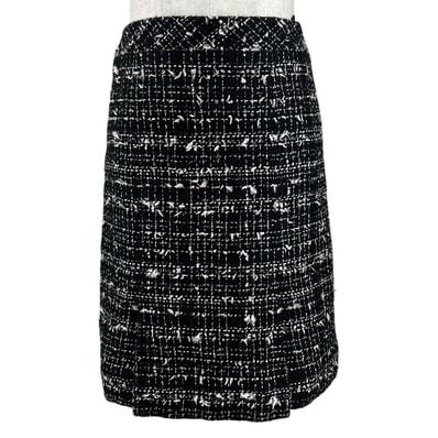 極美品 シャネル ツイードスカート ブラック 34 05C P24940