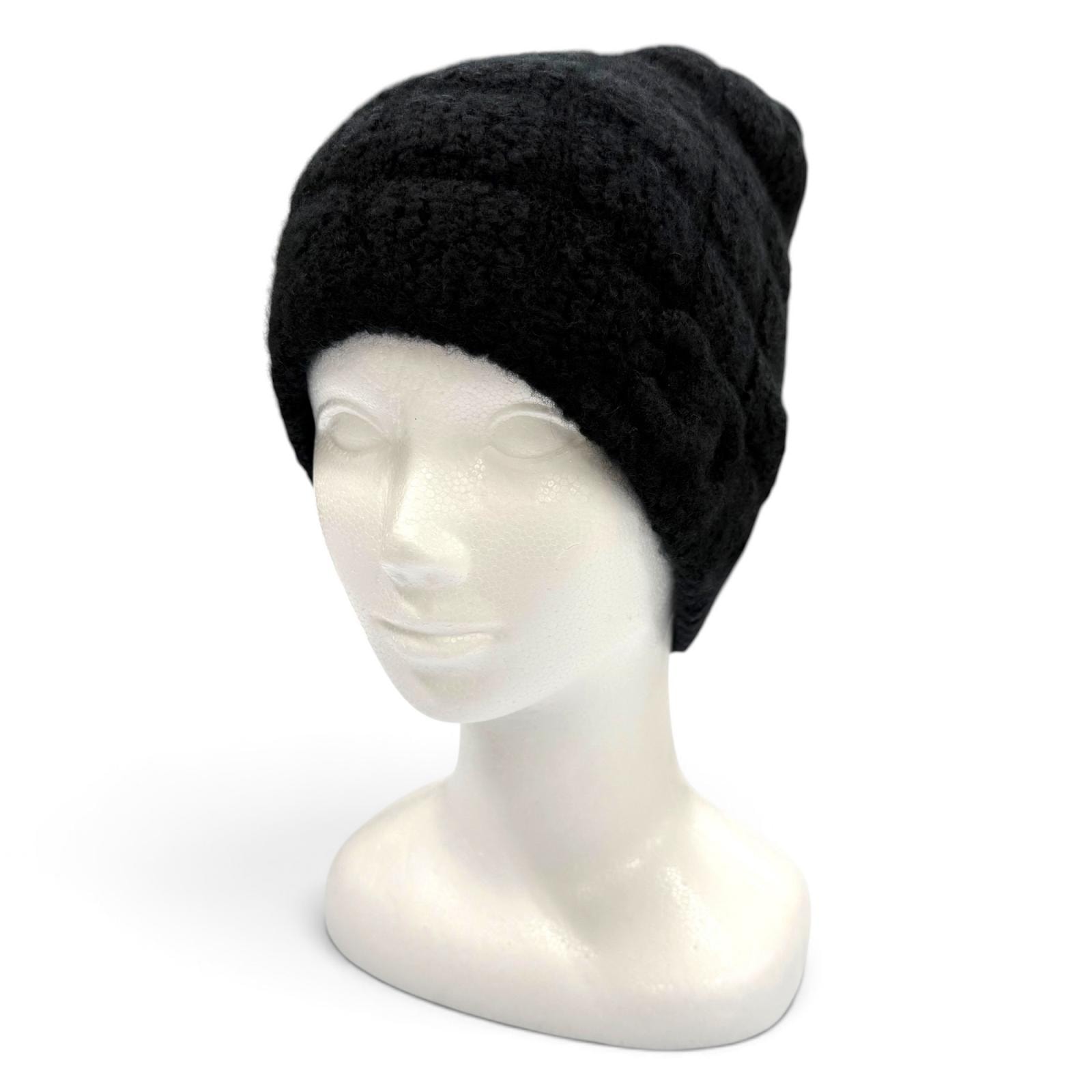 美品 シャネル ニットキャップ ブラック メンズ 18A