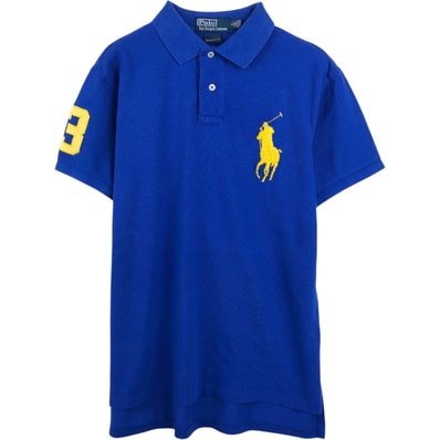 古着 ラルフローレン Ralph Lauren POLO by Ralph Lauren CUSTOM FIT ビッグポニー 半袖 ポロシャツ メンズM相当/eaa667534