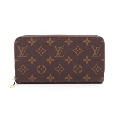 ルイ・ヴィトン LOUIS VUITTON ジッピーウォレット ラウンド長財布 財布 キャンバス PVC モノグラム フューシャ レディース ブラウン系 / ピンク系 M41895 【中古】