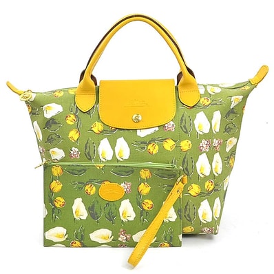 ロンシャン Longchamp ハンドバッグ キャンバス/レザー マルチカラー レディース【中古】 h31851k