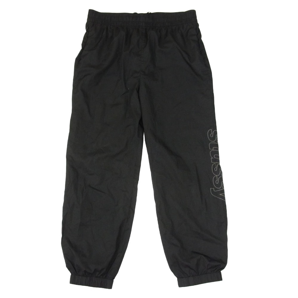 STUSSY ステューシー 216059 サイドロゴプリント ナイロン イージーパンツ ブラック系【中古】