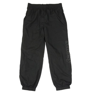STUSSY ステューシー 216059 サイドロゴプリント ナイロン イージーパンツ ブラック系【中古】