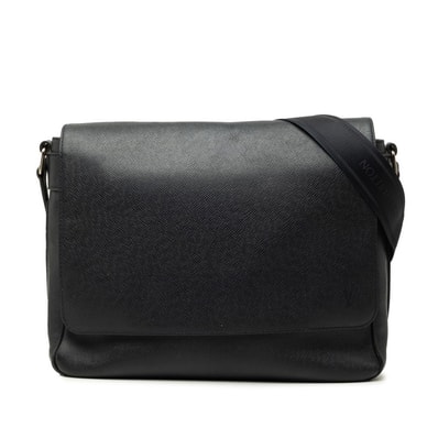 ルイ ヴィトン タイガ ロマンMM ショルダーバッグ M32624 ボレアル ダークネイビー レザー レディース LOUIS VUITTON 【中古】