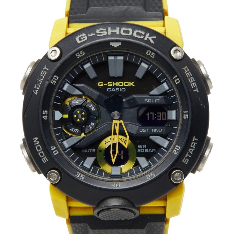カシオ ジーショック 腕時計 GA-2000-1A9JF クオーツ ブラック文字盤 ラバー 樹脂系 メンズ CASIO 中古