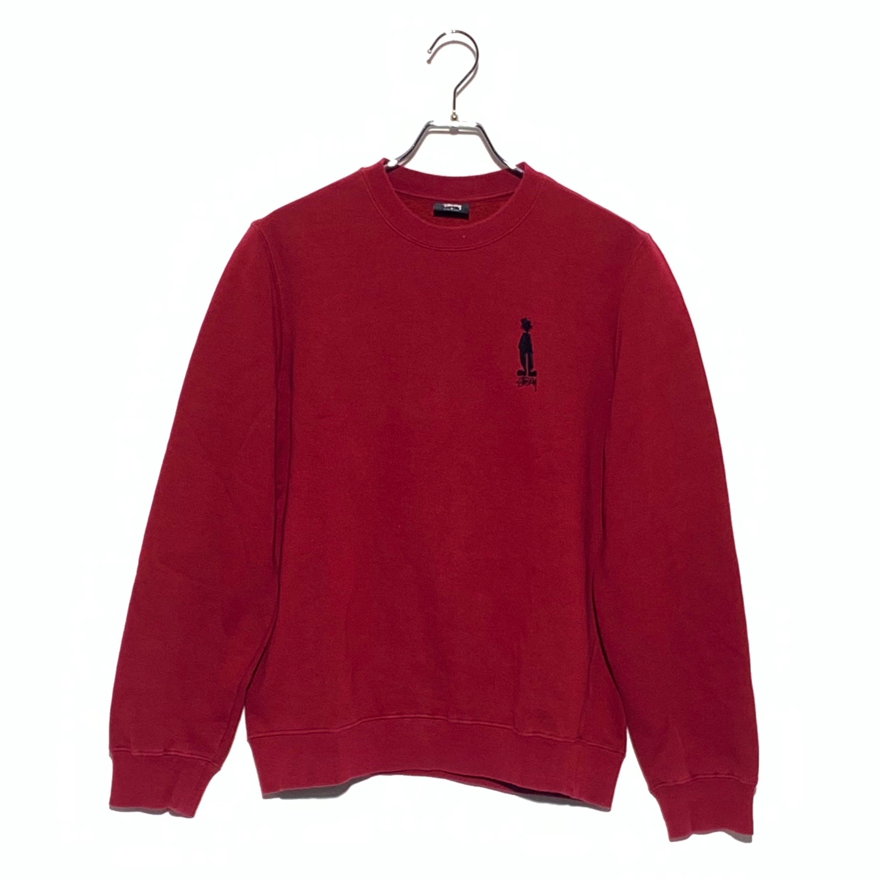 stussy shadowman crewneck sweatshirt Red