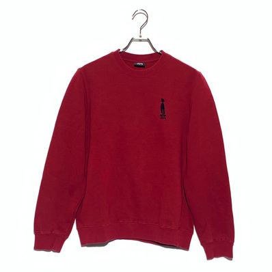 stussy shadowman crewneck sweatshirt Red