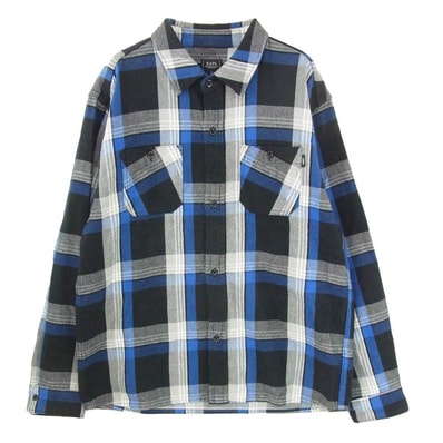 RATS ラッツ 20AW 20'RS-0904 COTTON CHECK SHIRT コットン チェック 長袖 シャツ ブルー系 L【中古】