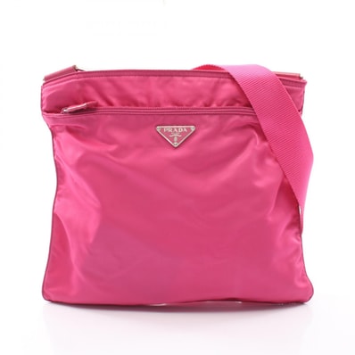 プラダ PRADA VELA SPORT ショルダーバッグ バッグ ナイロン レザー レディース ピンク系 BT175Z 【中古】