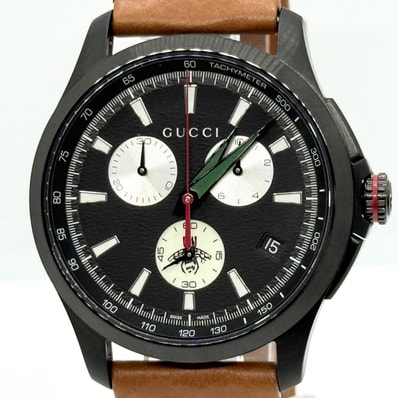 GUCCI グッチ タイムレス クロノグラフ 126.2 ブラック QZ メンズ 腕時計 稼働品