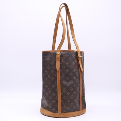 LOUIS VUITTON ルイ・ヴィトン モノグラム バケットGM M42236 ハンドバッグ ブラウン ベージュ コーティングキャンバス レザー レディース