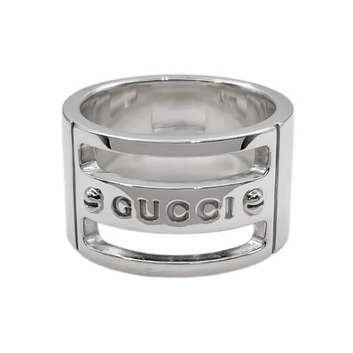 GUCCI グッチ ロゴ カットオフ リング・指輪
SV925 11号 11号 シルバー 新品仕上済 レディース
【中古】