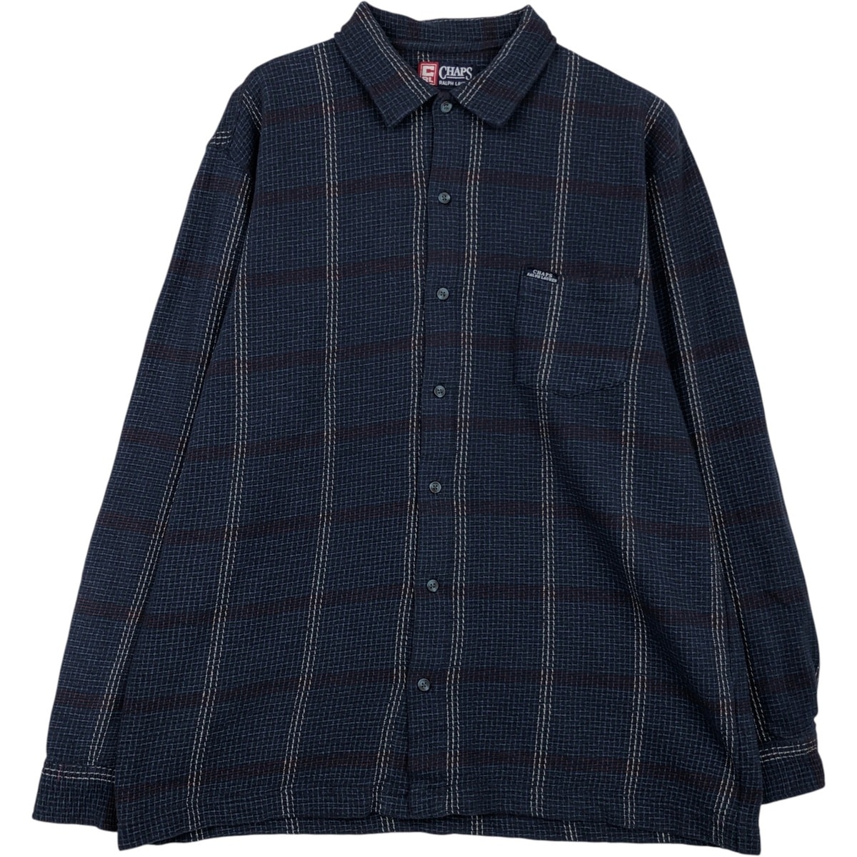 古着 ラルフローレン Ralph Lauren CHAPS チャップス 長袖 フランネルチェックシャツ メンズL相当/eaa637961