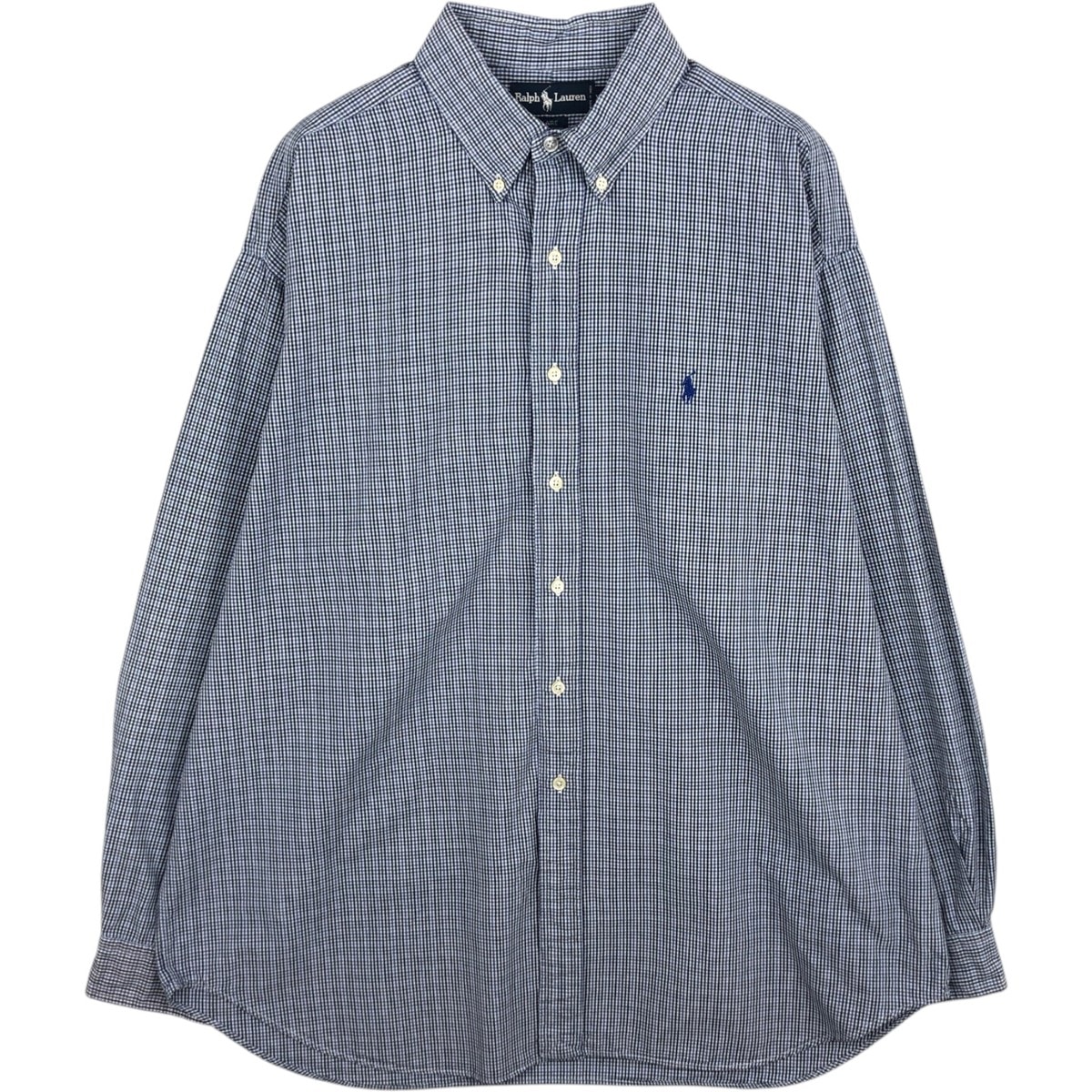 古着 ラルフローレン Ralph Lauren BLAIRE 長袖 ボタンダウンチェックシャツ メンズXL相当/eaa614299