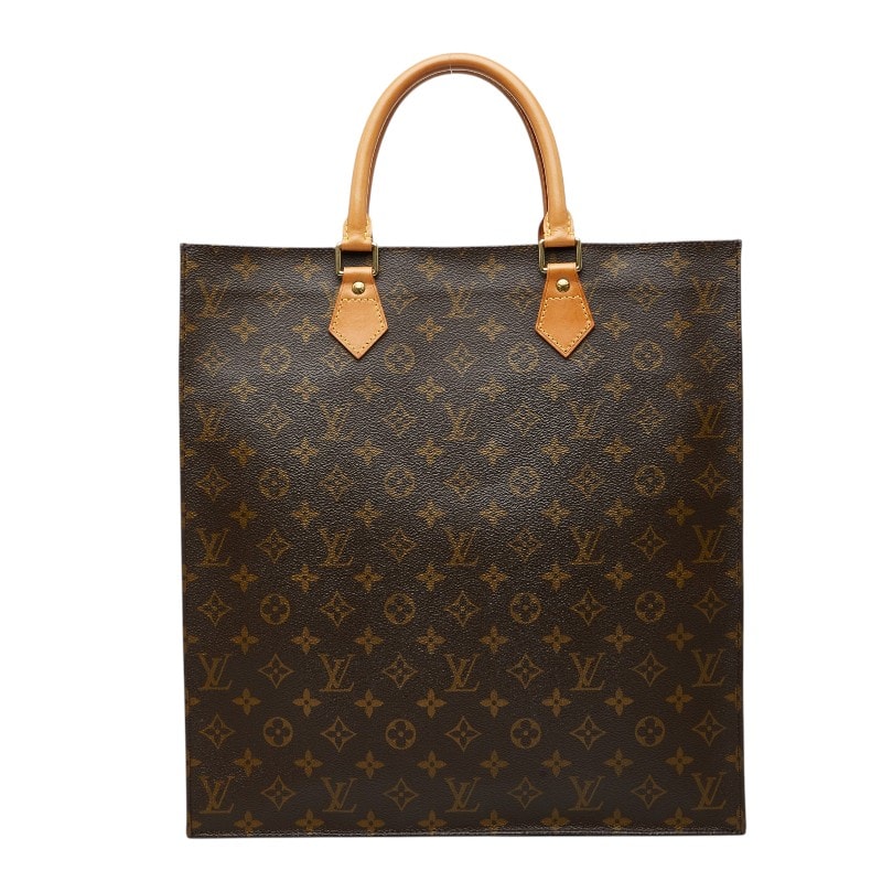 ルイ ヴィトン モノグラム サックプラ ハンドバッグ トートバッグ M51140 ブラウン PVC レザー レディース LOUIS VUITTON 【中古】