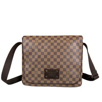 ルイヴィトン ブルックリンMM ダミエ ショルダーバッグ ダミエキャンバス N51211 ブラウン ユニセックス LOUIS VUITTON 中古
