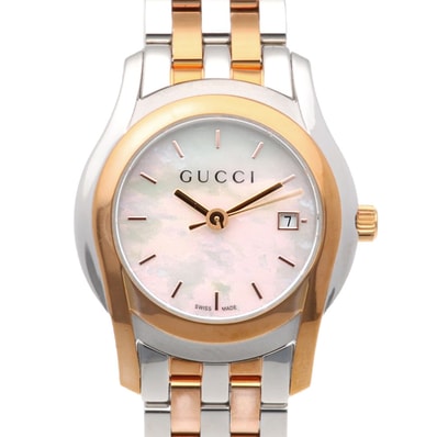 グッチ 腕時計 時計 ステンレススチール 5500L クオーツ 磨き直し済 レディース 1年保証 GUCCI 中古