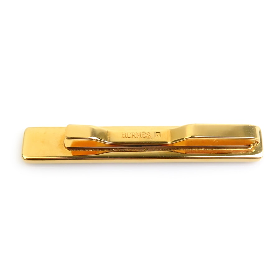 美品　HERMES　エルメス　ネクタイピン　ゴールド　ブラック　七宝焼き C (やや傷や汚れあり)】エルメス HERMES タイピン 七宝焼き メタル