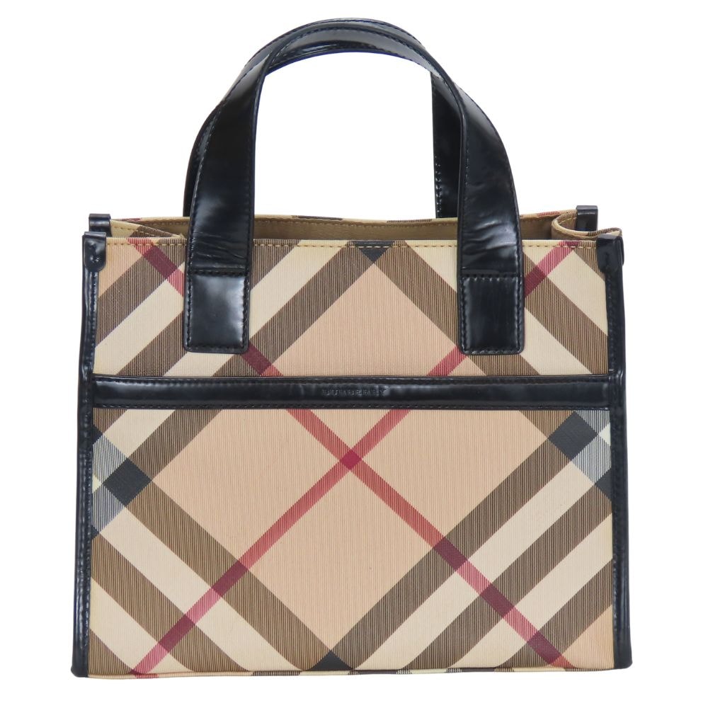BURBERRY ハンドバッグ ノバチェック PVC レザー レディース BURBERRY ハンドバッグ ノバチェック PVC レザー レディース
