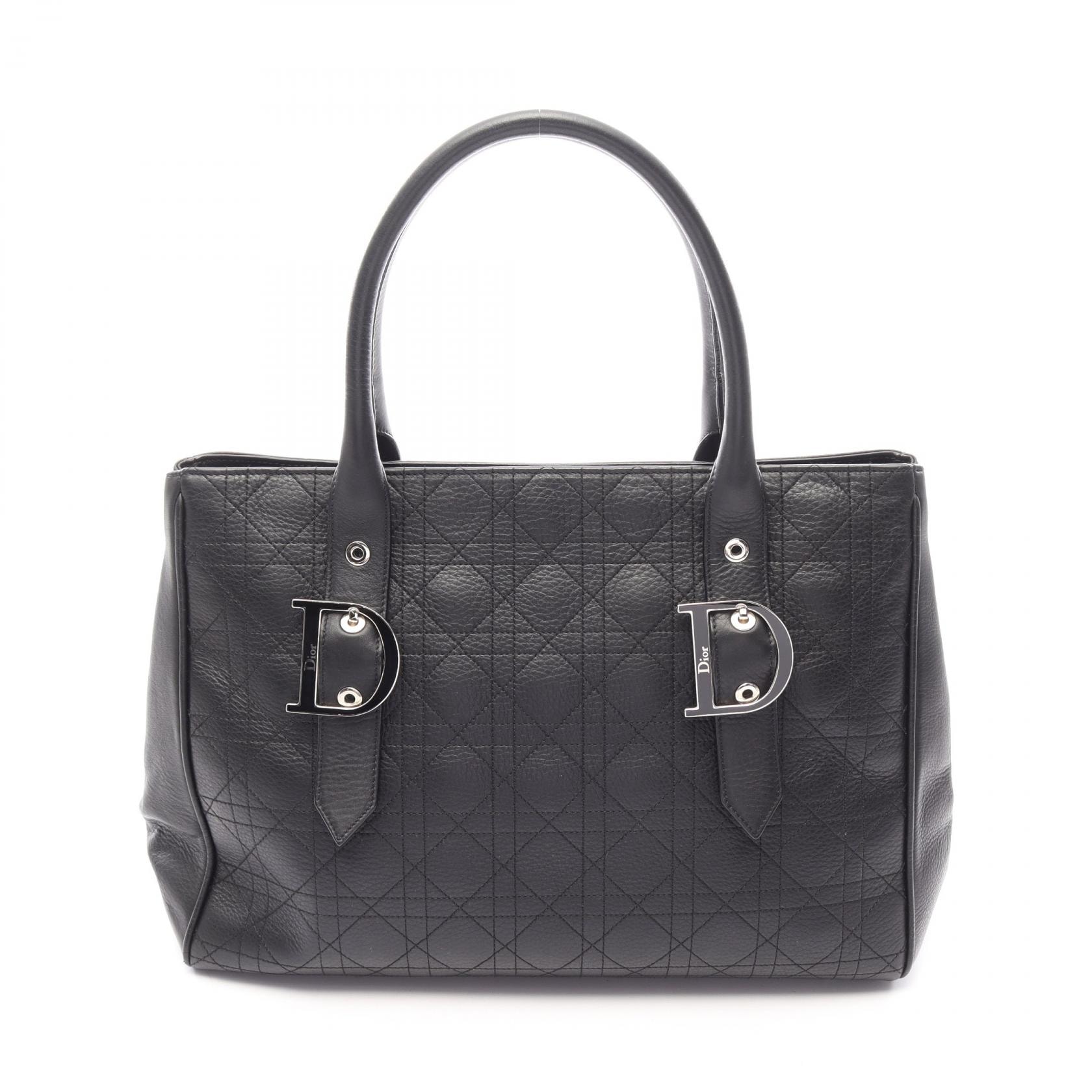 ディオール Dior カナージュ トートバッグ バッグ レザー レディース ブラック系 【中古】