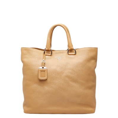 プラダ ハンドバッグ BN1713 ベージュ レザー レディース PRADA 【中古】