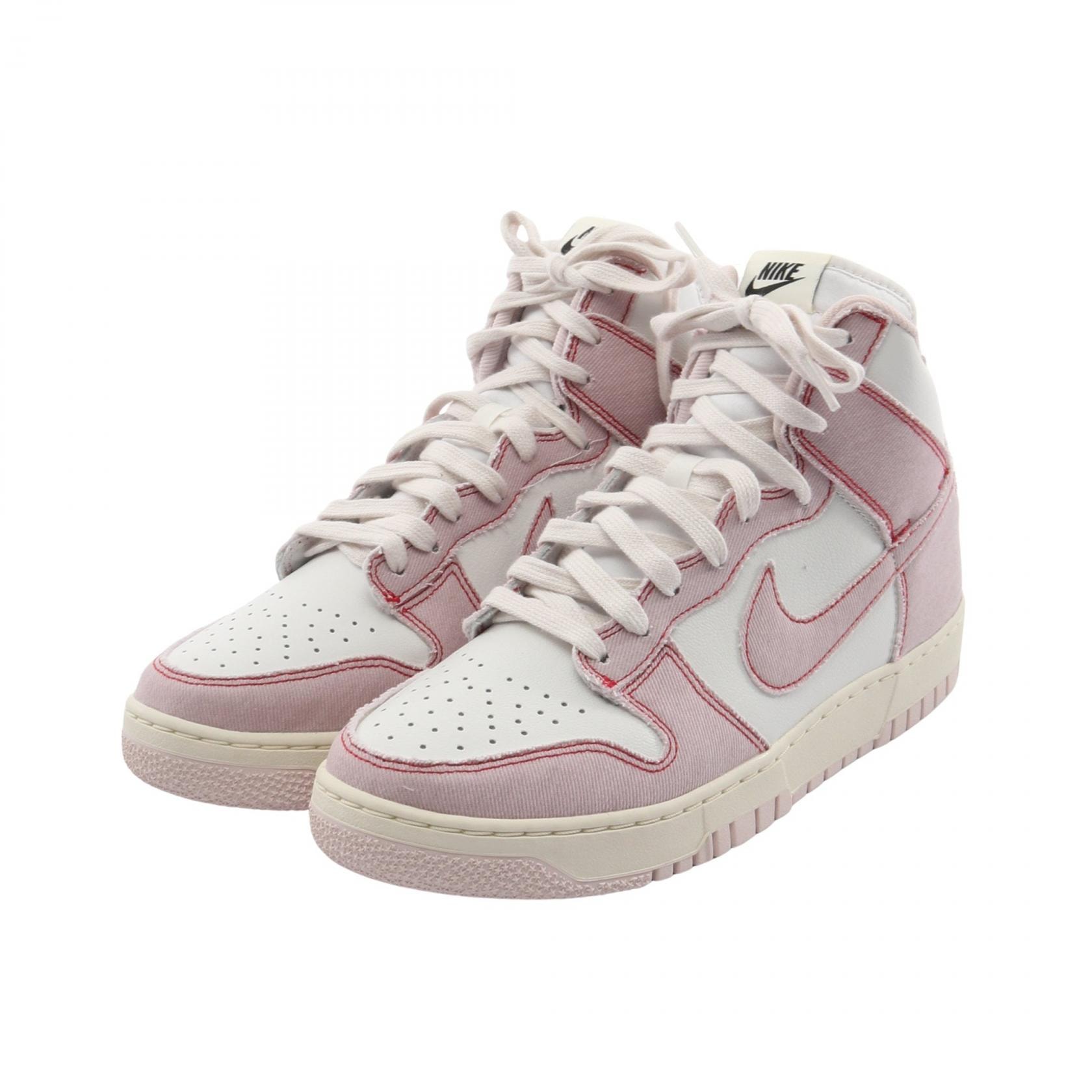 ナイキ NIKE NIKE DUNK HI 1985 スニーカー 靴 キャンバス レザー メンズ ホワイト系 / ピンク系 【中古】