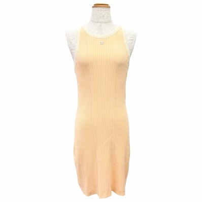 美品 シャネル ココマーク リブニット ワンピース IT 36 P78625