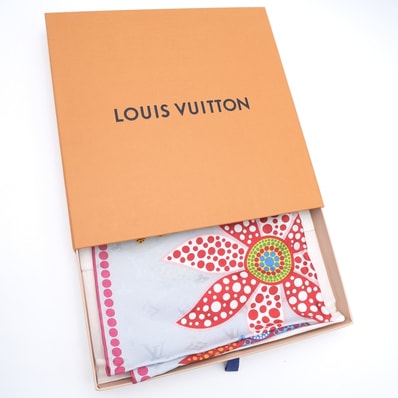 LOUIS VUITTON(ルイ ヴィトン)LV×YK イマジネーション スカーフ 草間彌生 コラボ フラワー モノグラム シルク マルチカラー M78314【中古】