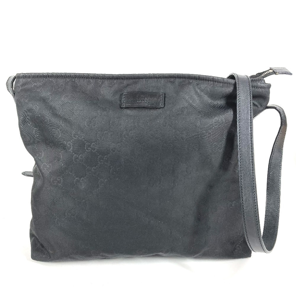 グッチ GUCCI GG ロゴ 総柄 308840 カバン 斜め掛け ショルダーバッグ レザー/ナイロン ブラック