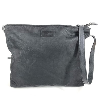 グッチ GUCCI GG ロゴ 総柄 308840 カバン 斜め掛け ショルダーバッグ レザー/ナイロン ブラック