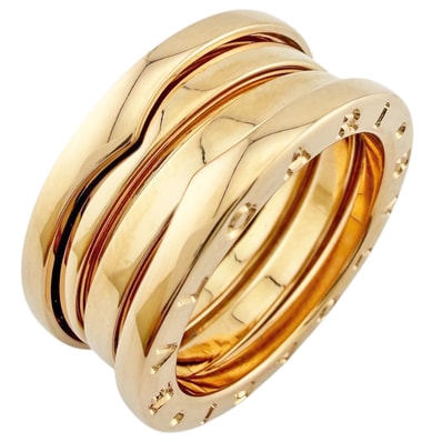 ブルガリ ビーゼロワン3バンド リング 指輪 9.5号 18金 K18ピンクゴールド レディース BVLGARI 中古