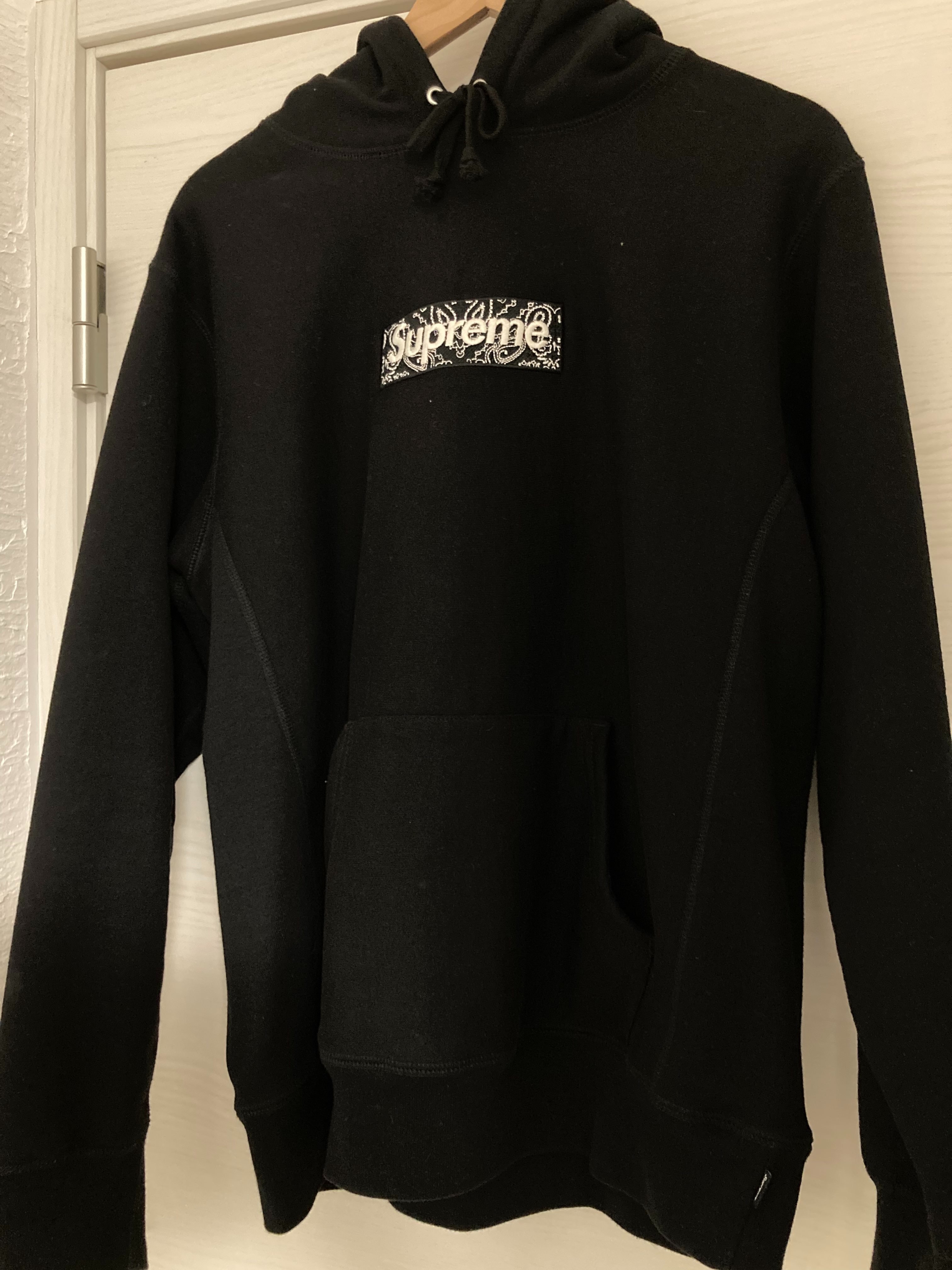Supreme Bandana Box Logo Hooded Sweatshirt "Black"