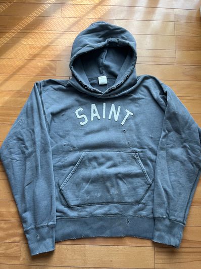 SAINT Mxxxxxx HOLY RELICS HOODIE "Grey Blue" SM-S21-0000-019