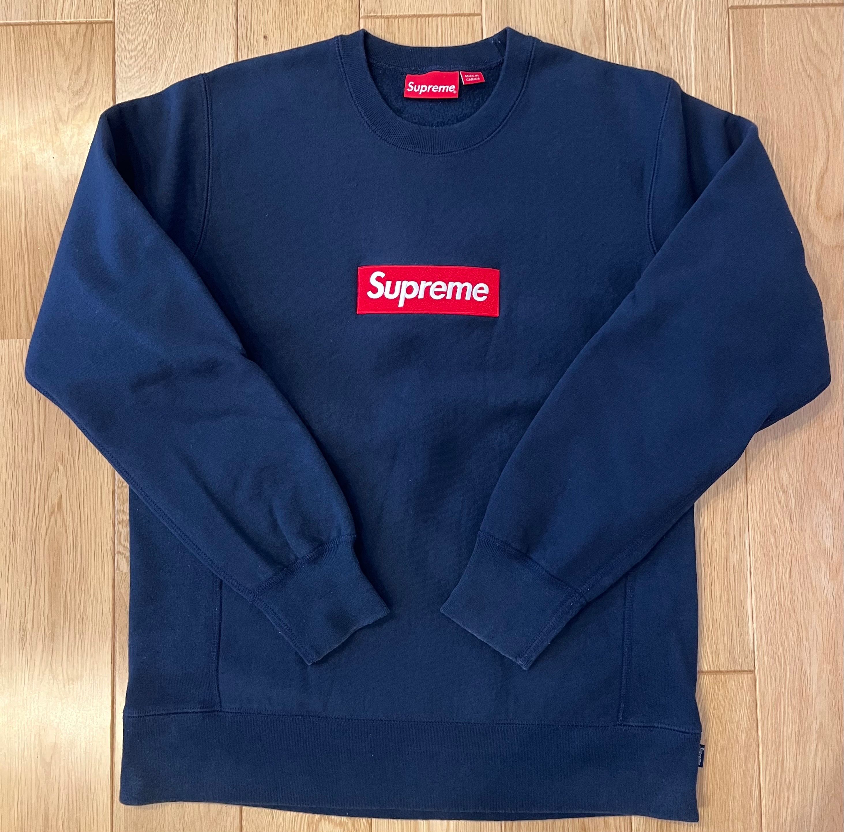 Supreme Box Logo Crewnwck "Navy" (15FW)