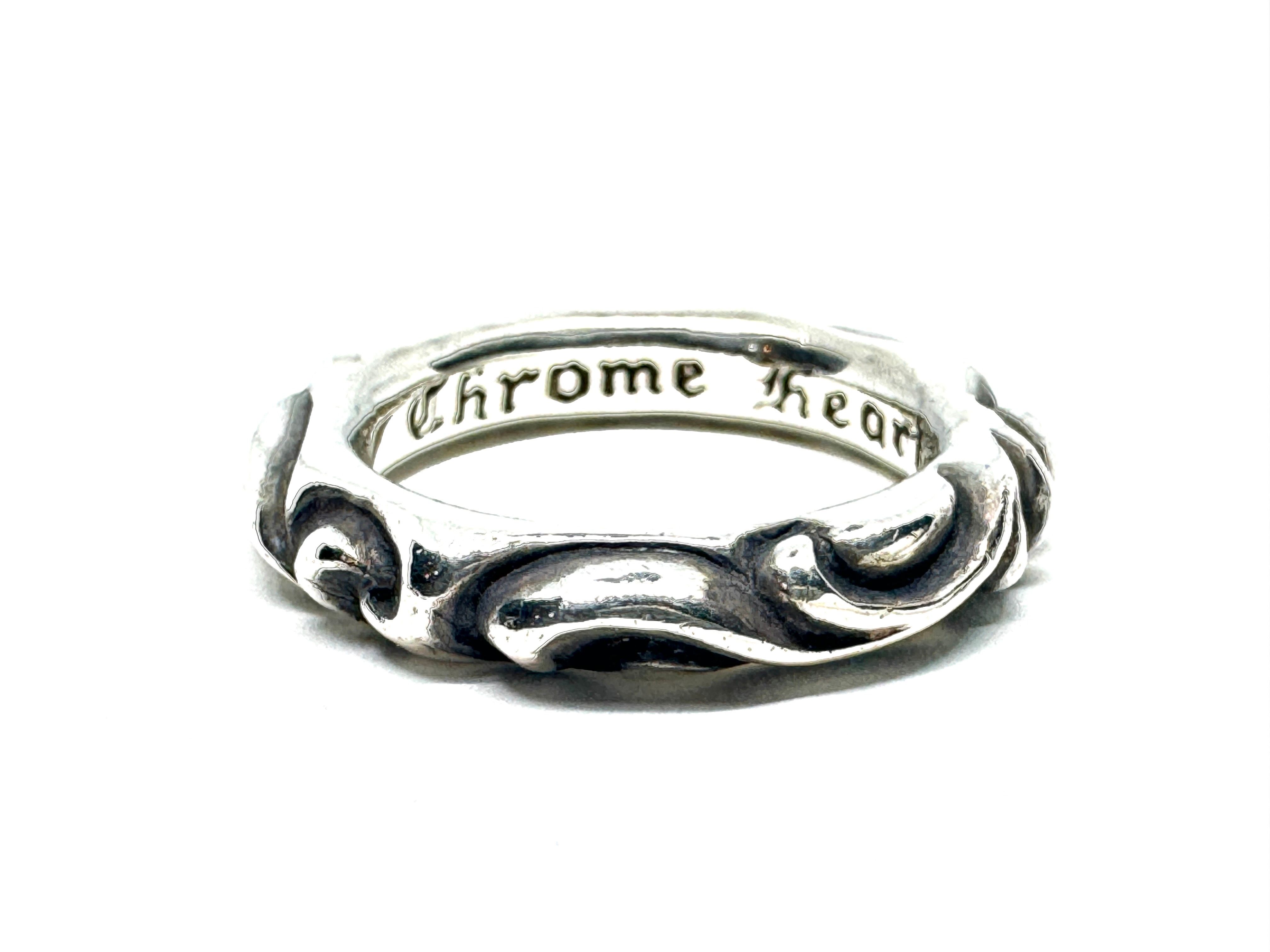 Chrome Hearts Scroll Band Ring "Silver"