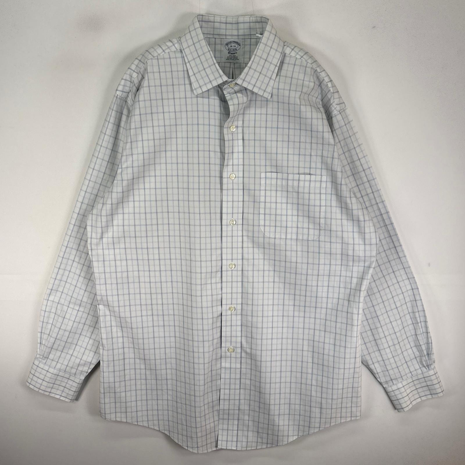 古着 ブルックスブラザーズ Brooks Brothers 長袖シャツ 胸ポケ カラーステイ L  ブルー系 チェック メンズ