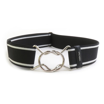 プラダ PRADA ベルト ゴム/メタル ブラック レディース【中古】 r11184a