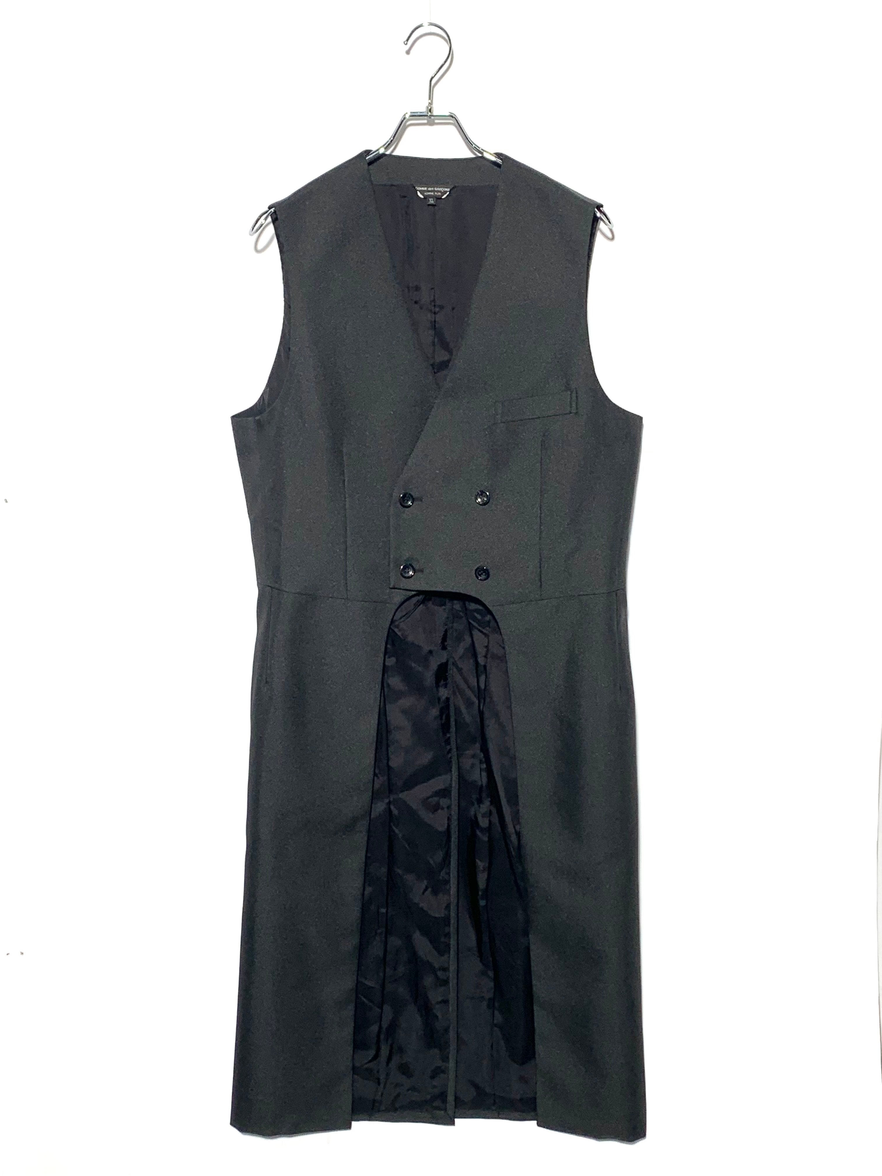 COMME des GARCONS HOMME PLUS Long Vest 25SS "Black"