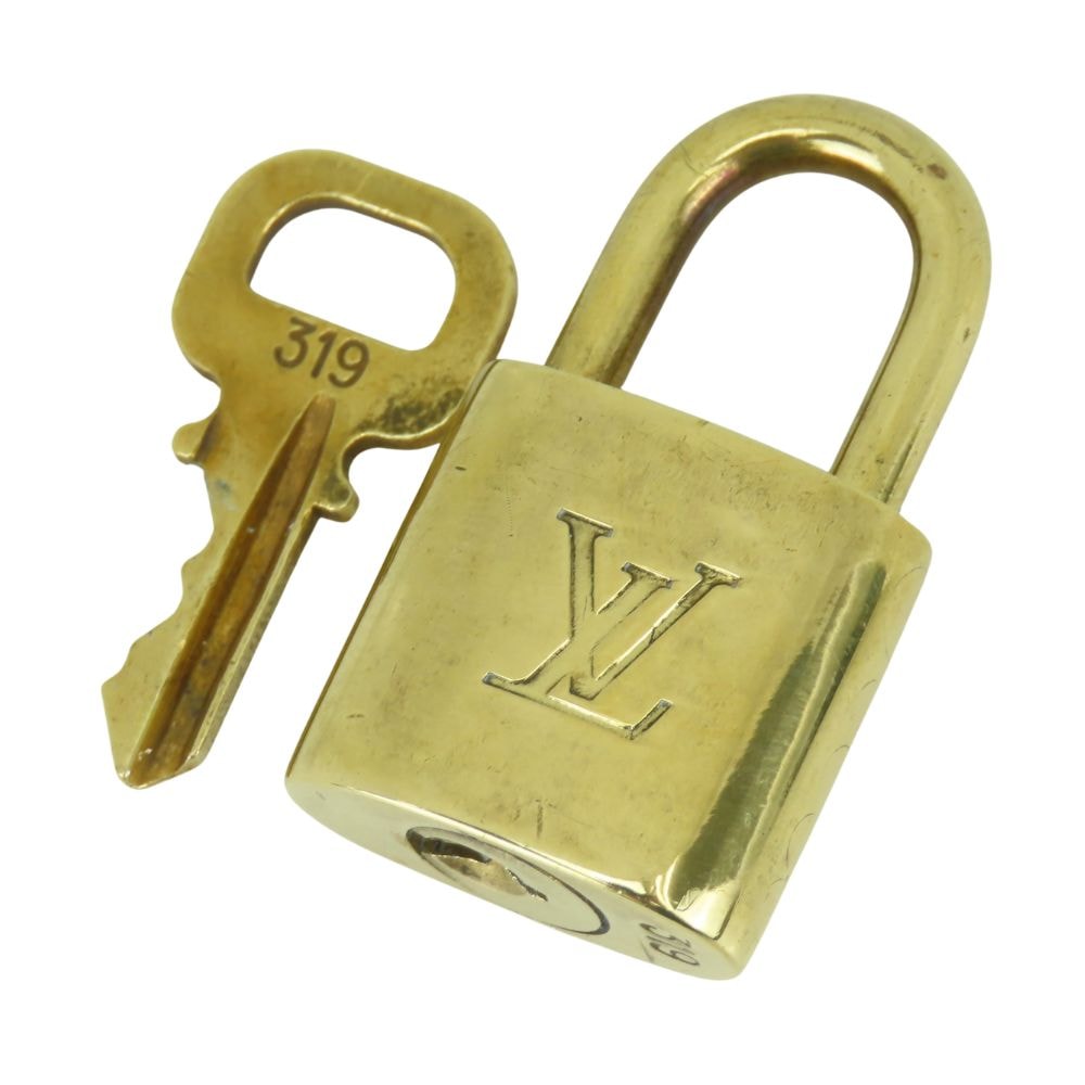 【中古】 ルイ・ヴィトン カデナ キーセット No.319 メタル ゴールド 南京錠 パドロック メッキ レディース 女性 LOUIS VUITTON