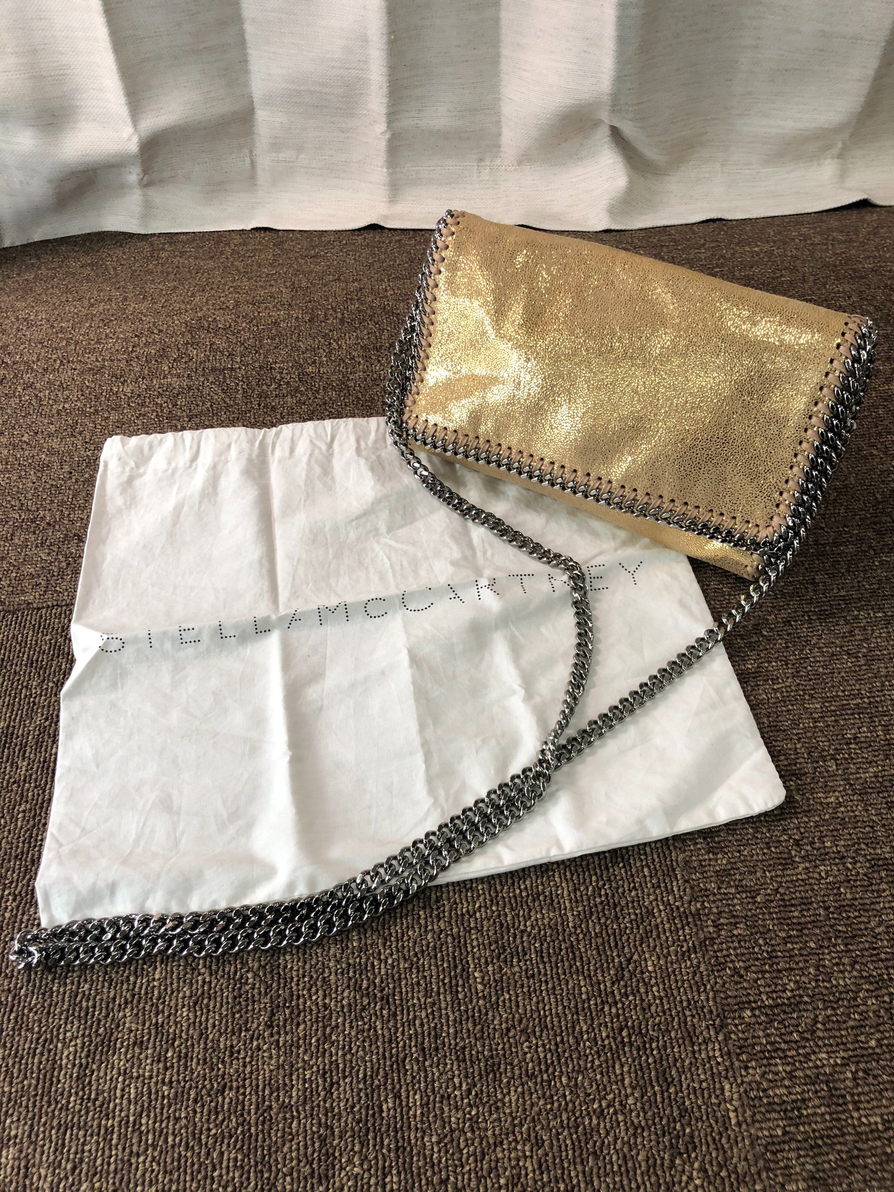 ステラマッカートニー ファラベラチェーンショルダー ゴールドレザー