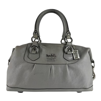 コーチ COACH ハンドバッグ ショルダーバッグ レザー グレー レディース【中古】 z9405