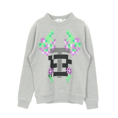 バーバリー BURBERRY Burberry × Minecraft スウェット 衣料品 トップス コットン メンズ グレー系 【中古】