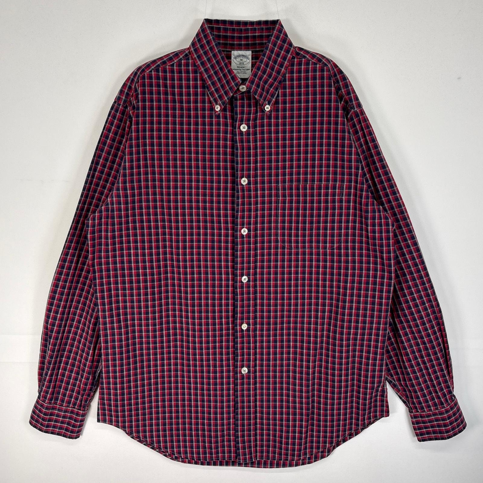 古着 ブルックスブラザーズ Brooks Brothers 長袖シャツ チェック 1818 REGENT M レッド系 マルチカラー メンズ