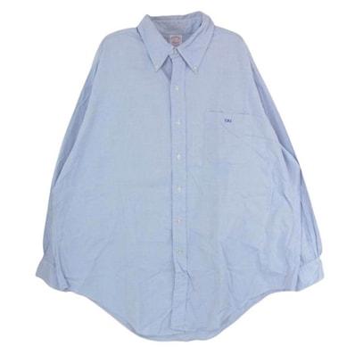 Brooks Brothers ブルックスブラザーズ 長袖シャツ USA製 EBG刺繍 ボタンダウン 長袖 シャツ ブルー系 17 1/2【中古】