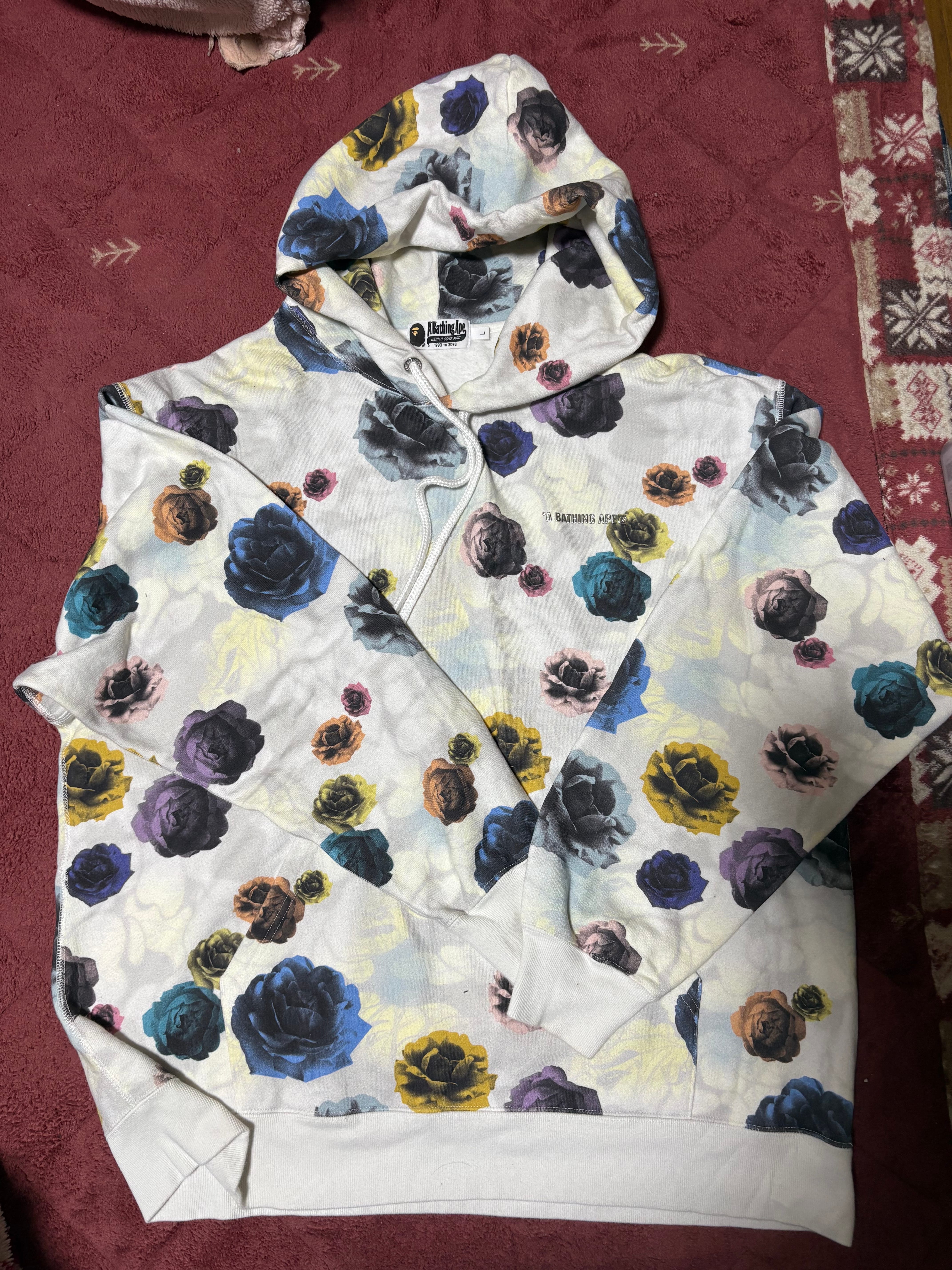 A BATHING APE Abc Camo Rayon Relaxed Fit Shark Full Zip Hoodie