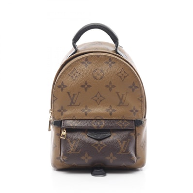ルイ・ヴィトン LOUIS VUITTON パームスプリングス バックパック ミニ リュックサック バックパック バッグ PVCコーティングキャンバス レザー モノグラム・リバース レディース ブラウン系 M44872 【中古】