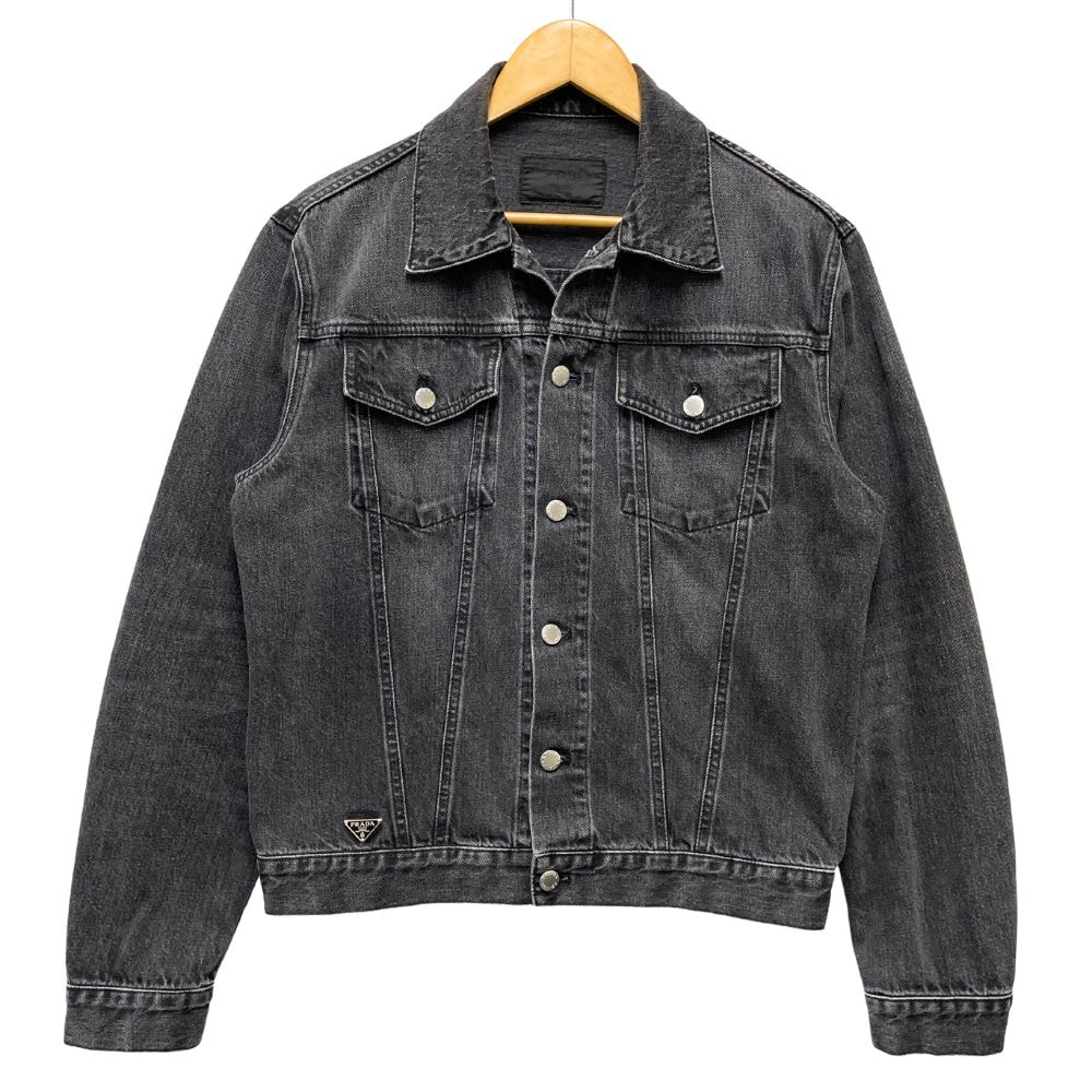 PRADA プラダ 品番 ACU1 2022 2657 加工 ブラック Gジャン デニムジャケット 40440