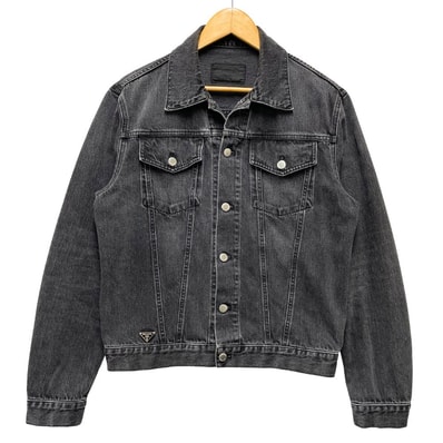 PRADA プラダ 品番 ACU1 2022 2657 加工 ブラック Gジャン デニムジャケット 40440